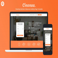 Cleanaa - Cleaning Services Unbounce Landing Page 