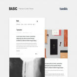 Basic 3 - One Column, Blogging Tumblr Theme