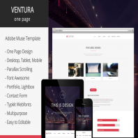 Ventura - Parallax One Page Adobe Muse Template