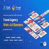 Travel Agency Banner Ad - GWD & PSD