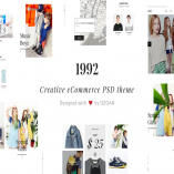 1992 Creative e-Commerce PSD Template