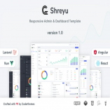 Shreyu - Admin Dashboard Angular React Vue Laravel