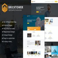 Construction, Building Company PSD Template