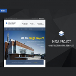 Mega Project - Construction HTML Template