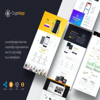 CryptApp Landing Page - Cryptocurrency  Page