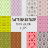  DIGITAL PAPERS PATTERN DESIGNS BUNDLE