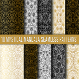 Mystical Mandala Seamless Patterns Set