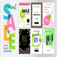Spring sale banners 