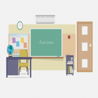 Class Room - Illustration Background 