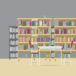 Library - Illustration Background