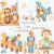 Watercolor kids toys. Clipart, cards, patterns