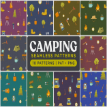 Outdoor Camping Seamless Patterns