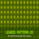 8K UltraHD Seamless Leaves Pattern Background