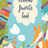 Cute frame composed of animals reading books. 