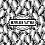 Seamless Tomato Pattern Black And White