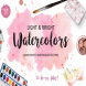 Bright watercolor textures pack
