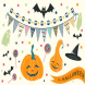 Halloween backgrounds and elements