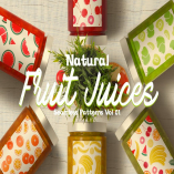 Natural Fruit Juices Seamless Patterns Vol1