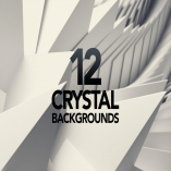 12 3D Crystal White Triangle Backgrounds