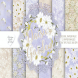 Watercolor Daisies flowers digital paper pack