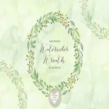 Green leaves wreath vector