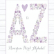 Alphabet A_Z Purple, monogram