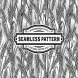  Seamless Cereal Ears Pattern Black And White