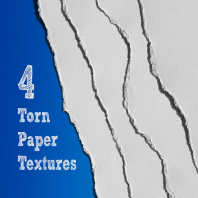 4 Torn Paper Textures with Shadow