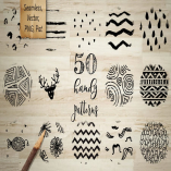 50 Handy Patterns. Vector, PNG, PAT