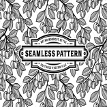 Seamless Cherry Pattern Black And White