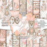 Baby Girl digital paper pack