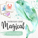 Watercolor Galaxy Animals