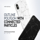 Polygon with Connected Particles Seamless Patterns