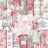 Happy Easter Lamb digital paper pack