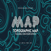 Contour Topographic Map Tileable Backgrounds