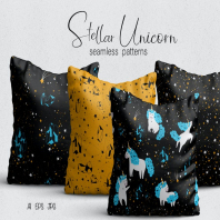 Unicorn Seamless Patterns