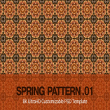 8K UltraHD Custom Seamless Spring Pattern Backgrou