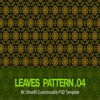 8K UltraHD Seamless Leaves Pattern Background