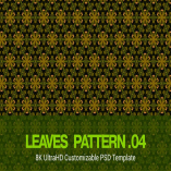 8K UltraHD Seamless Leaves Pattern Background