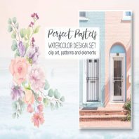 Watercolor Design Set: Perfect Pastels
