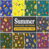 Playful Summer Seamless Patterns