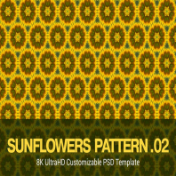 8K UltraHD Seamless Sunflowers Pattern Background