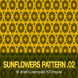 8K UltraHD Seamless Sunflowers Pattern Background