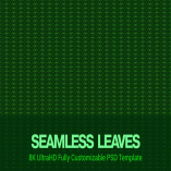 8K UltraHD Seamless Leaves Pattern Background