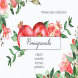 Watercolor pomegranate. Clipart, frames, wreaths