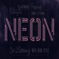 Futuristic Neon 3D Lettering Bonus