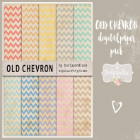 Old Chevron digital paper pack