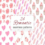 Romantic Seamless Patterns