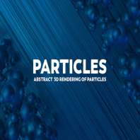 Abstract 3D Rendering  Of Particles  - Blue Color 