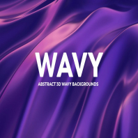 Abstract 3D Wavy Background - Blue & Purple